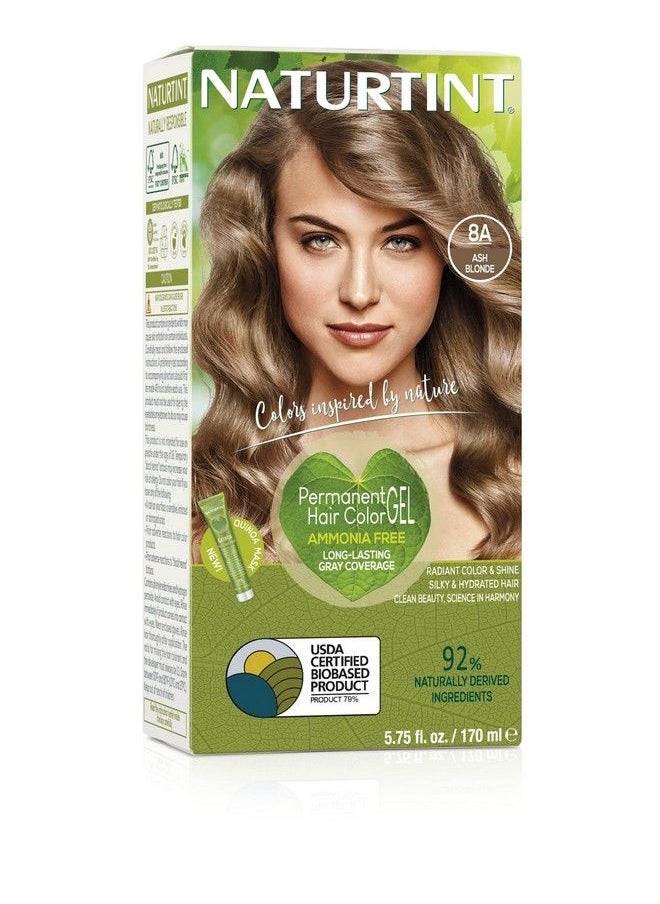 NATURTINT Permanent Hair Color 8A Ash Blonde Ammonia Free Vegan Cruelty Free Up To 100% Gray Coverage Long Lasting Results  - Image 1