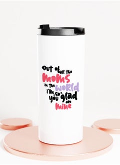 LIT White Tumbler Funny Best Mom Quote Straight Tumbler Gift for Mom Funny Mom Quote  - Image 1