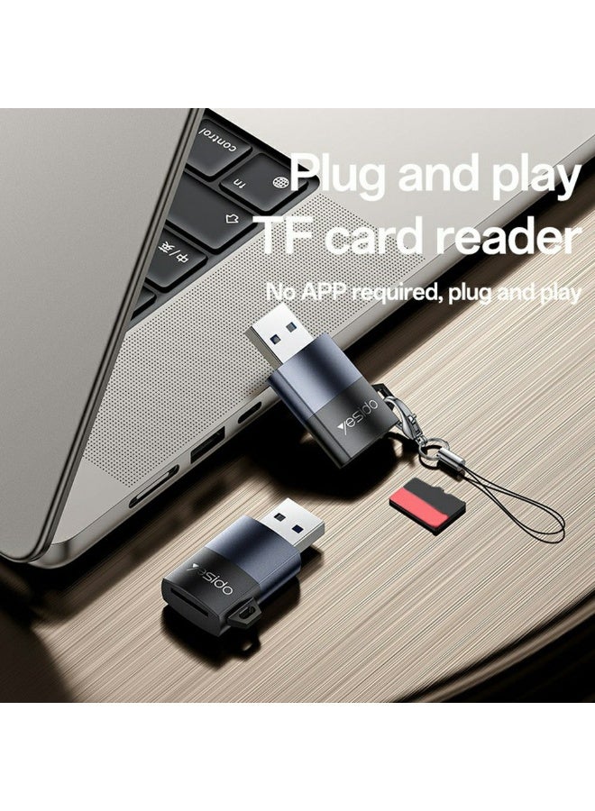 YESIDO GS36 USB 3.0 TF Card Reader High Speed 5Gbps Data Transfer Aluminum Alloy Memory Card Reader - Image 2