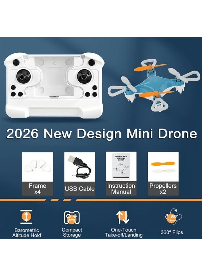 REZZOSS Mini Drone for Kids & Beginners – 2026 New Design RC Quadcopter with Altitude Hold & One-Key Takeoff | 360° Flip Stunt Helicopter with Propeller Guards | Portable Pocket Drone with Storage Case Remote | Indoor Outdoor Toy Gift Boys 8+ - Image 2