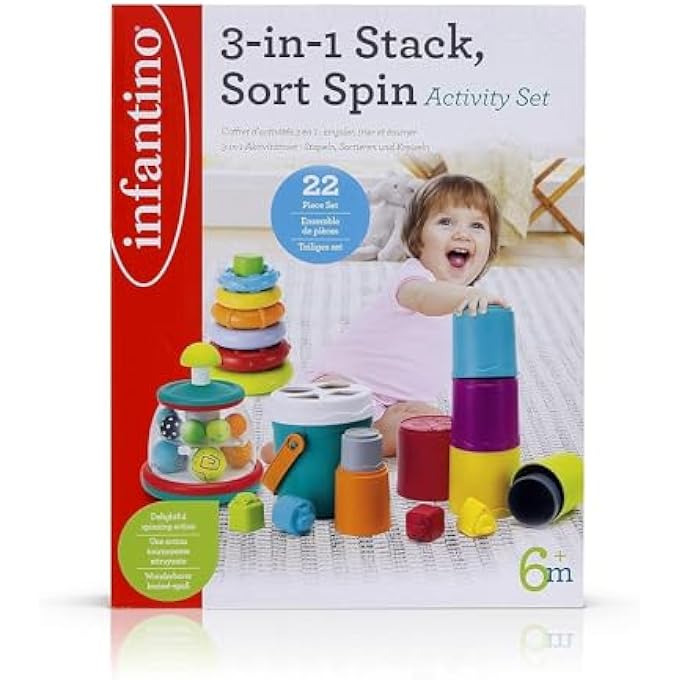 3-IN-1 STACK, SORT SPIN ACTIVITY SET - Image 1