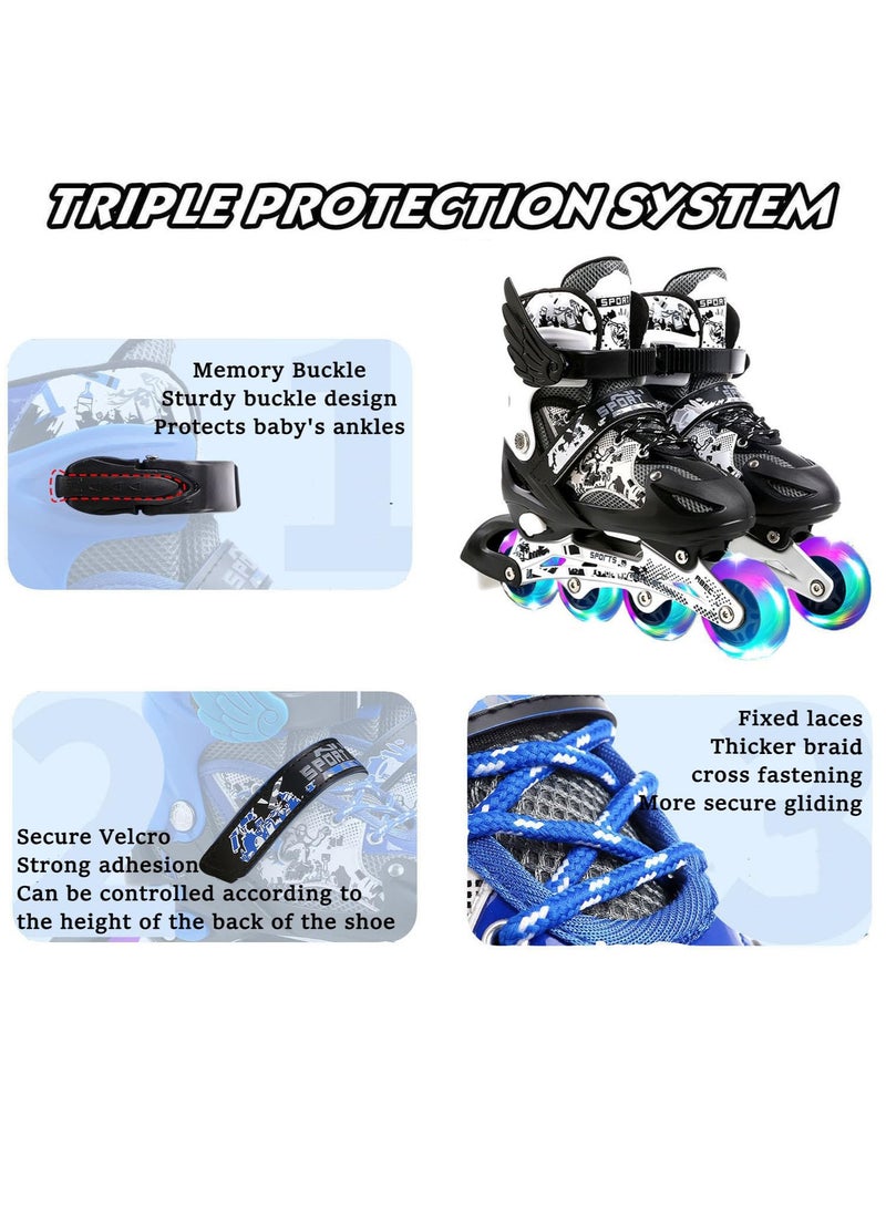 Arabest Adjustable Size Roller Skates, Inline Roller Skates for Kids, Light Up Single Row Skate Shoe, Adjustable Size Roller Skates, Inline Roller Skates for Kids, Light Up Single Row Skate Shoe - Image 2