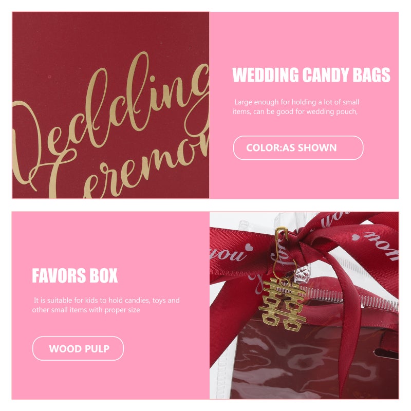 2 Sets of Wedding Treats Bags Wedding Candy Bags for Wedding Guest - Image 5