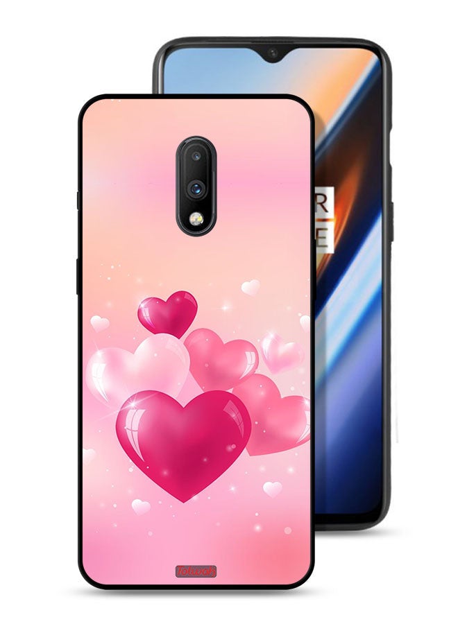 Tolwak OnePlus 7 Protective Case Cover Beautiful Hearts Art - Image 1