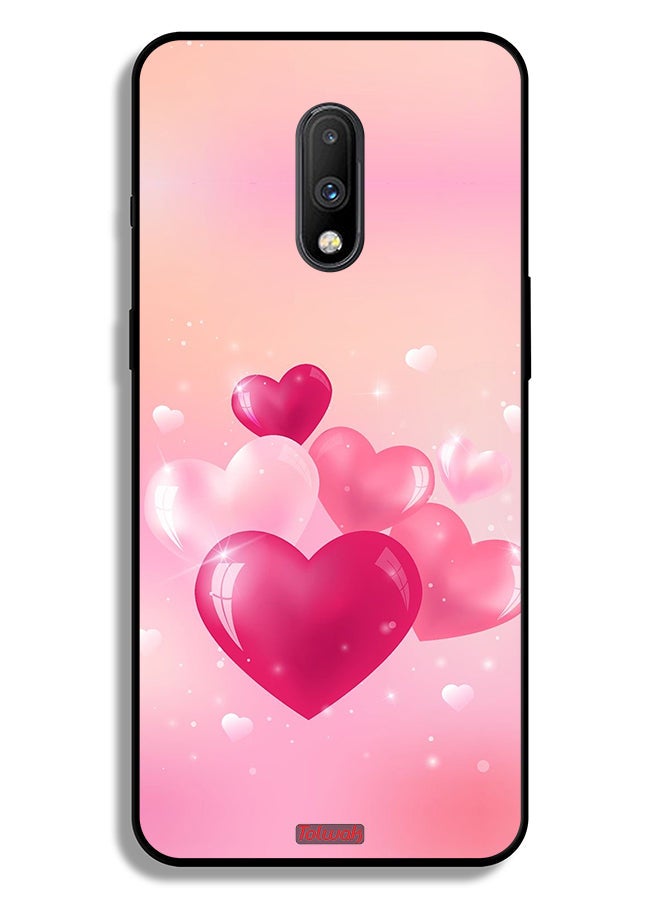 Tolwak OnePlus 7 Protective Case Cover Beautiful Hearts Art - Image 2