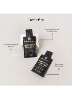 Cymbiotika Activated Charcoal Liquid Supplement With Vitamin E Gut Health & Digestive Support For Adults Helps Cleanse Detox Support Gas Bloating Lemon Cream Flavor Vegan 10Ml Pouches 26 Pack  - Image 3