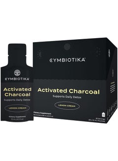 Cymbiotika Activated Charcoal Liquid Supplement With Vitamin E Gut Health & Digestive Support For Adults Helps Cleanse Detox Support Gas Bloating Lemon Cream Flavor Vegan 10Ml Pouches 26 Pack  - Image 2