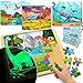SYNCFUN 4 Packs Magical Dinosaur Wooden Puzzles Glow in The Dark 35 24 PCS Puzzles Board for Preschool Educational Toddlers Dinosaur Toys for Kids Ages 35 Birthday Valentine Easter Gifts - Image 2