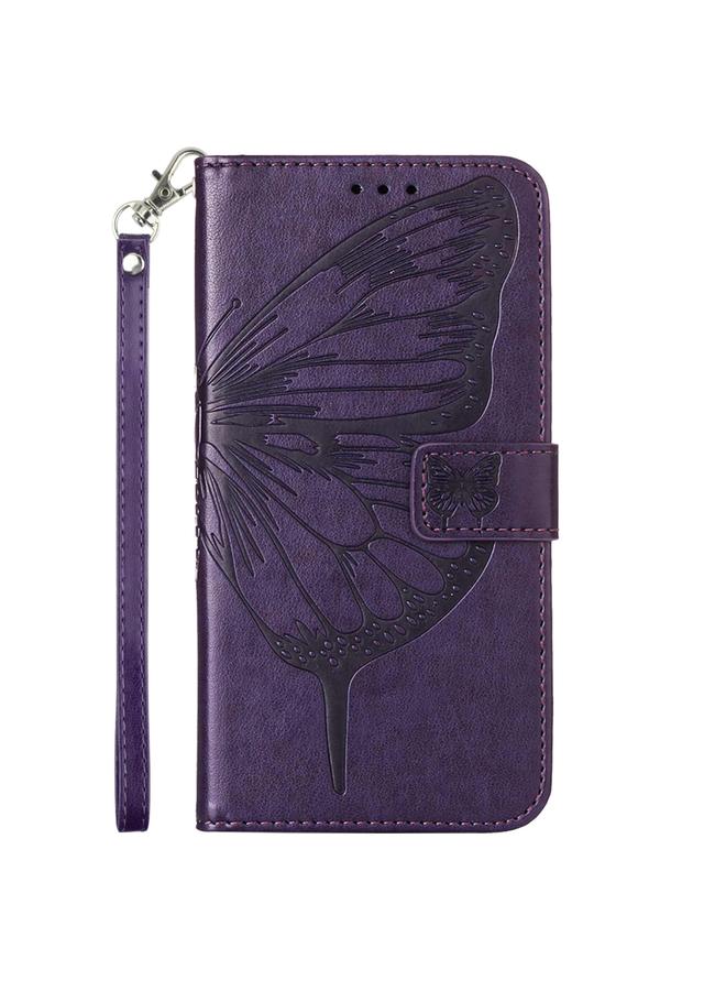 S-TOP Case For iPhone 14 Pro Embossed Butterfly Leather Phone Case - Image 2