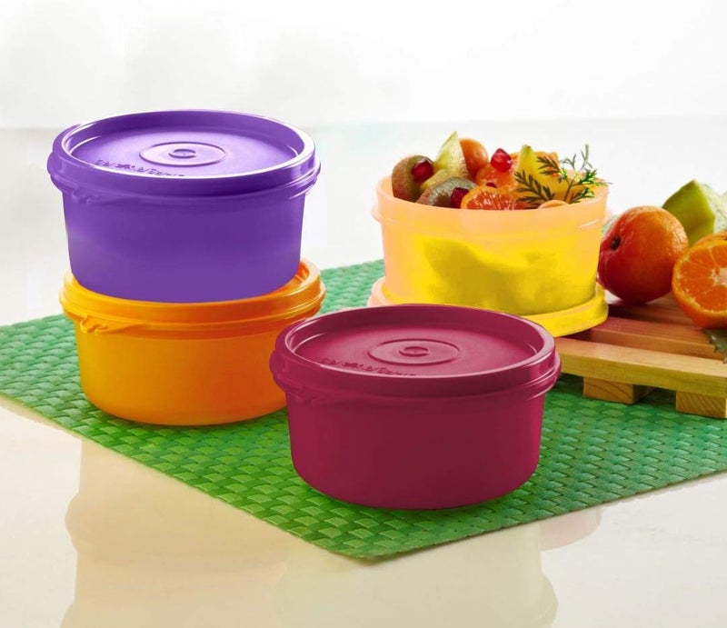 Tupperware Plastic Spill proof Tropical Bowls Multicolour 210ml 4 Pieces - Image 2