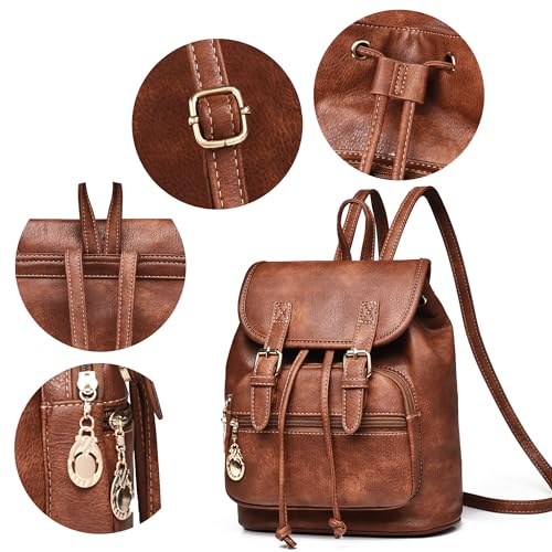 Dora & Liz Mini Backpack Purse for Women Leather Fashion Cute Small Backpacks Lightweight Travel Ladies Shoulder Bags - Image 5