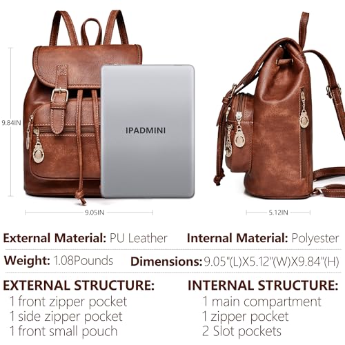 Dora & Liz Mini Backpack Purse for Women Leather Fashion Cute Small Backpacks Lightweight Travel Ladies Shoulder Bags - Image 4