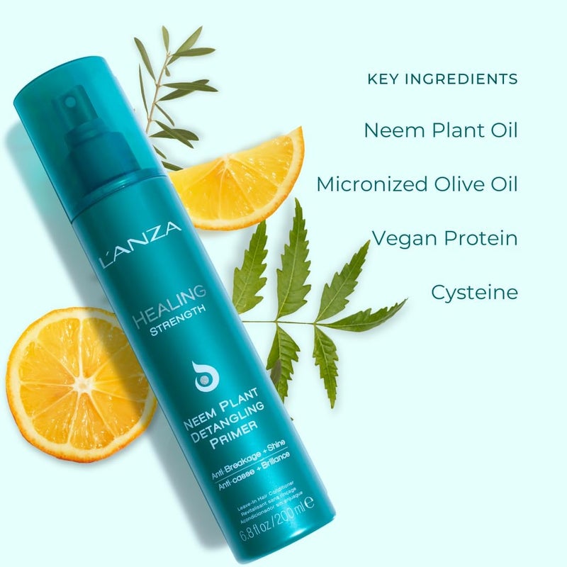 LANZA L'ANZA Neem Plant Detangling Hair Primer, Detangler Spray & Heat Protection Spray for Hair, Anti Frizz Hair Detangler, Leave In Conditioner Hair Spray for Strength & Shine, Luxury Hair Care - Image 3