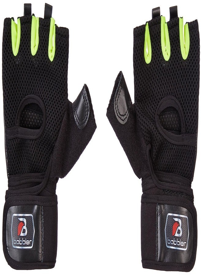 BABBLER Sapphire Gym Gloves, Fitness Gloves with Wrist Support (Large) - Image 1