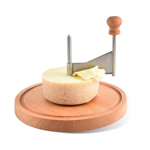 ShinianYa Cheese Curler Beech Wood-Stainless Steel - Best for Tete de Moine Curler and Chocolate Shavings and curls, Girolle Cheese Curler & shaver - Image 5