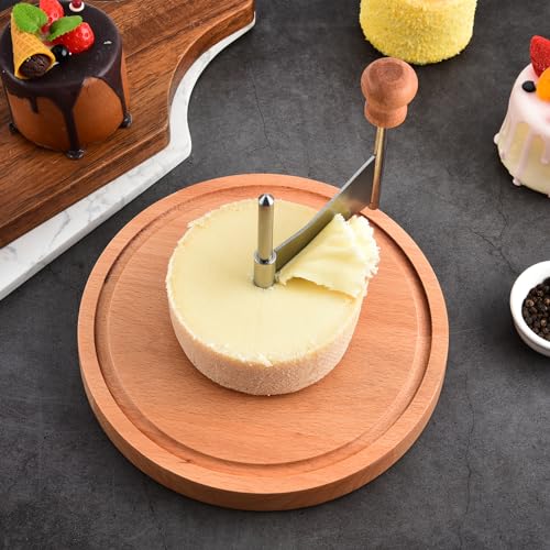 ShinianYa Cheese Curler Beech Wood-Stainless Steel - Best for Tete de Moine Curler and Chocolate Shavings and curls, Girolle Cheese Curler & shaver - Image 2