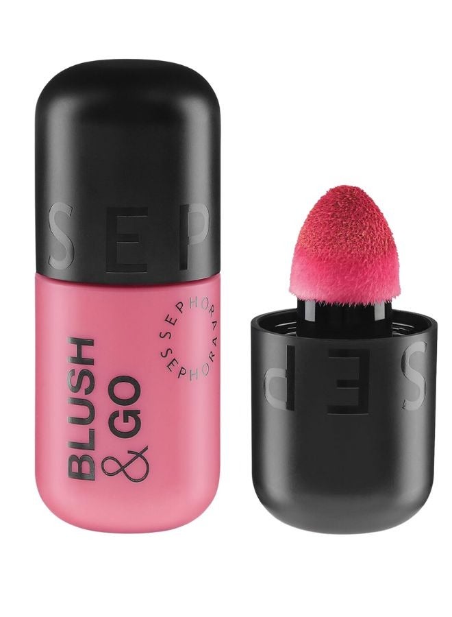 SEPHORA SEPHORA COLLECTION Blush & Go Longwear Matte Liquid Blush – 2-in-1 Lip & Cheek Color – 02 On The Go - Watermelon Pink Matte – 7ml  - Image 1