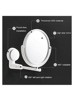 Excefore Suction Cup Wall Mirror Bathroom Mirror Makeup Mirror Wall Hanging Mirror 360 Adjustable Double Sided Magnifying Mirror Desktop Mirror Table Mirror  - Image 2