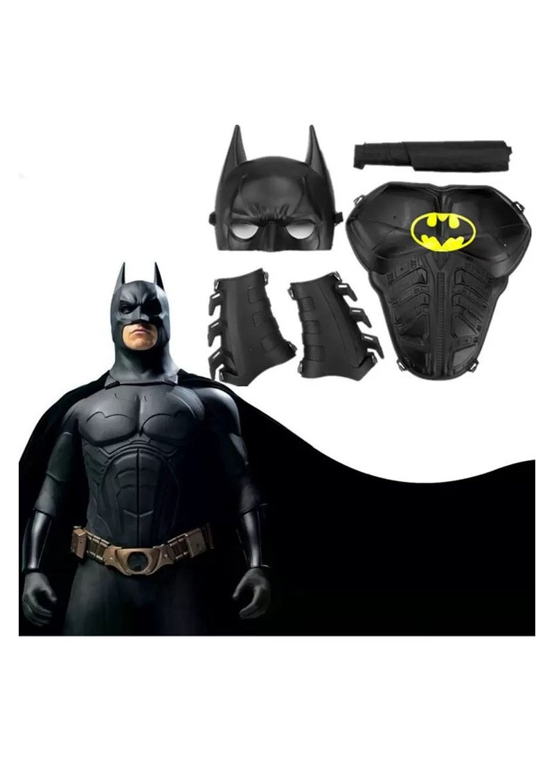 Batman Kids Cosplay Costume Set -Boy's Halloween Cape Cloak + Mask | One-Size 100-140cm | Birthday Gift | Role Play for Girls/Boys  - Image 1