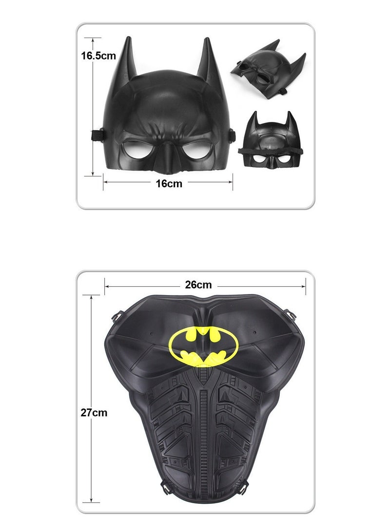 Batman Kids Cosplay Costume Set -Boy's Halloween Cape Cloak + Mask | One-Size 100-140cm | Birthday Gift | Role Play for Girls/Boys  - Image 2