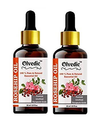 Olvedic Best Rosehip Oil (For Fine Lines, Anti aging, Anti Wrinkle) -Pack of 2 (30 ml) - Image 1