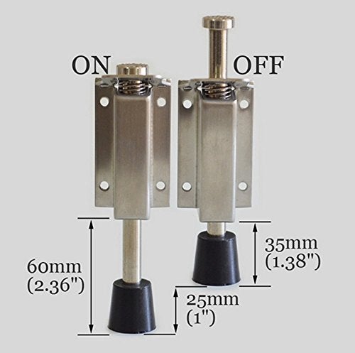 zoele Stainless Steel Door Stopper Spring Loaded Telescopic Step On Door Holder Stop & Release by Foot - Image 4