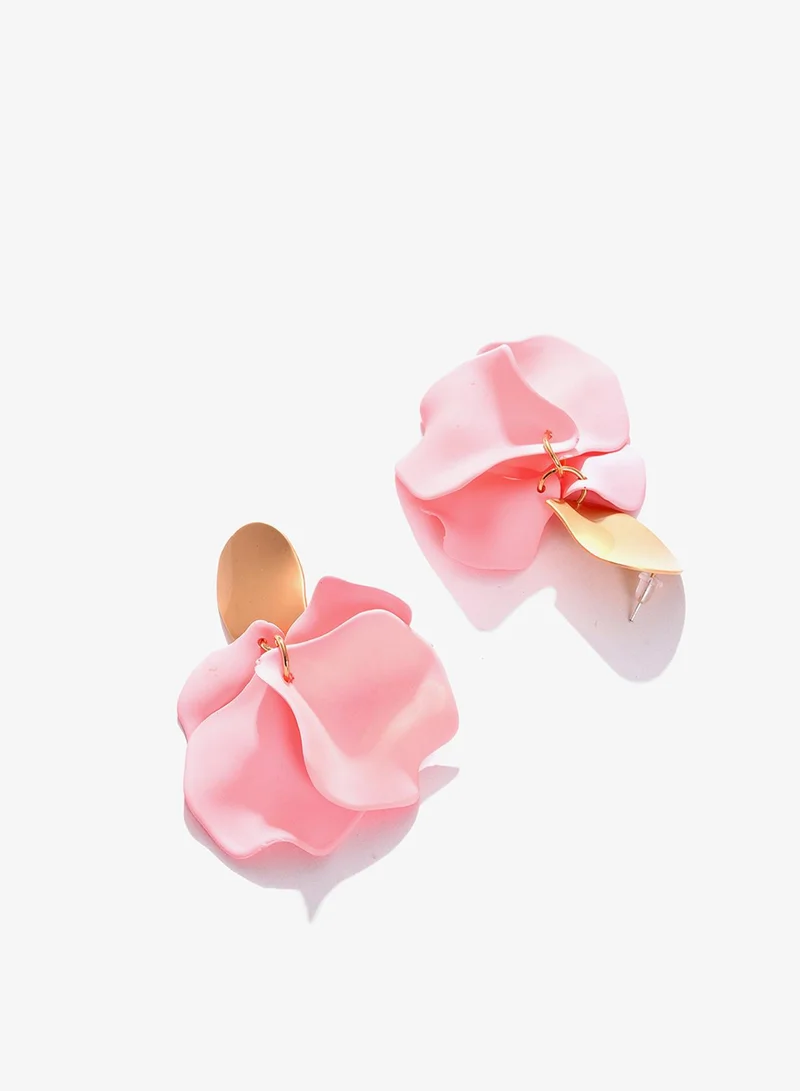 Sohi  Pink Contemporary Artificial Stud Earring Jewellery for Women | Best Price UAE