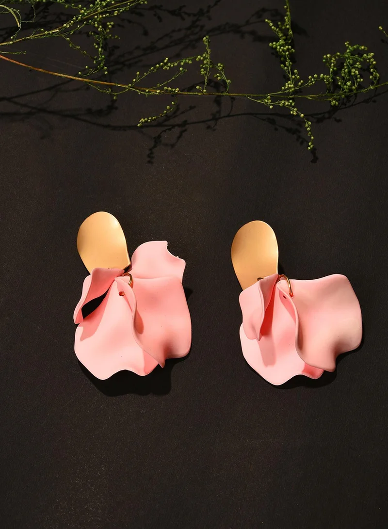 Sohi  Pink Contemporary Artificial Stud Earring Jewellery for Women | Best Price UAE