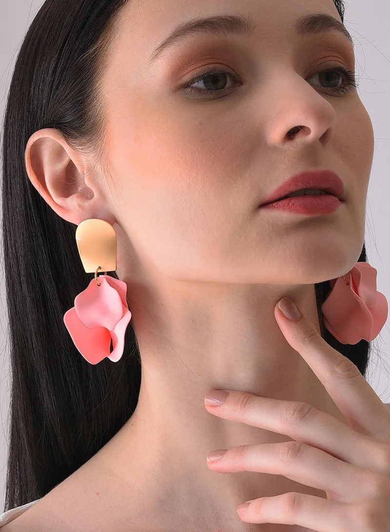 Sohi  Pink Contemporary Artificial Stud Earring Jewellery for Women | Best Price UAE