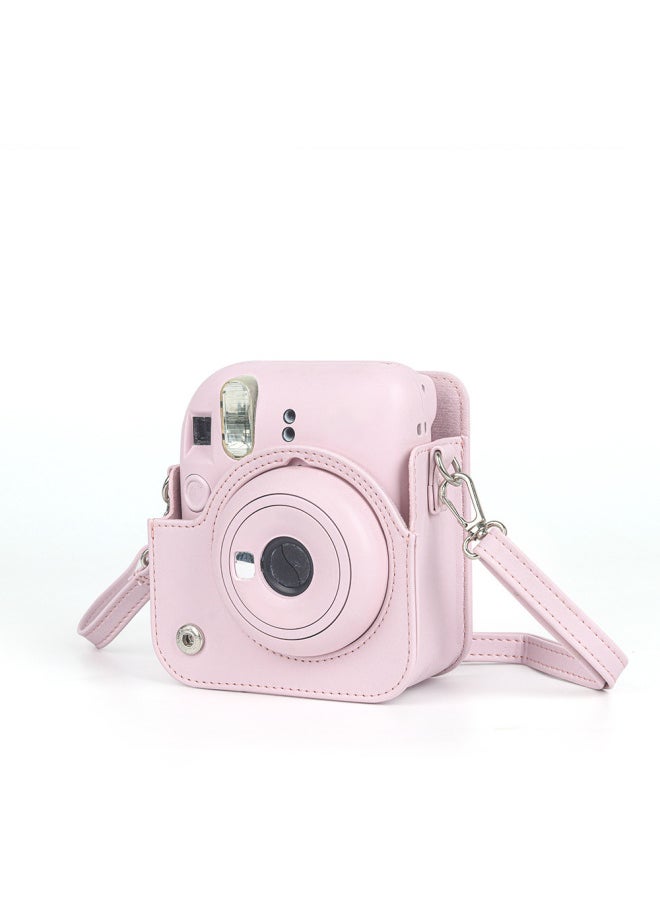 Generic Suitable For Fuji Polaroid Mini 12 Solid Color Camera Bag Digital Camera Fitted Storage Protective Case Crossbody Bag-Color:Brown  - Image 5