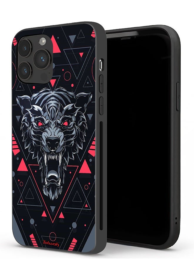 Tolwak Apple iPhone 13 Pro Protective Case Scrolling Wolf - Image 1