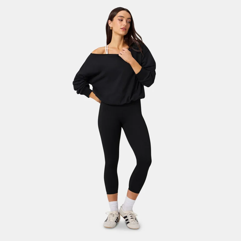 Fabletics Women's Year Round Terry Off-Shoulder Sweatshirt