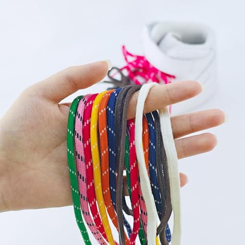 UamGlsob 4PCS Multi Color Shoe Laces for Sneakers, Cool Fun Cute Design DIY Fashion Colored Shoelaces Replacement Strings (Multicolor2-Hot Pink) - Image 4