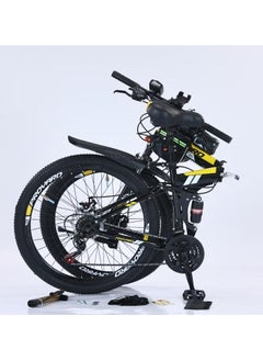 Pro Yard Steal foldable mountain bike Road aluminum sports bike black with YELLOW  - Image 2