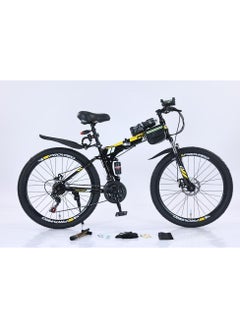 Pro Yard Steal foldable mountain bike Road aluminum sports bike black with YELLOW  - Image 1