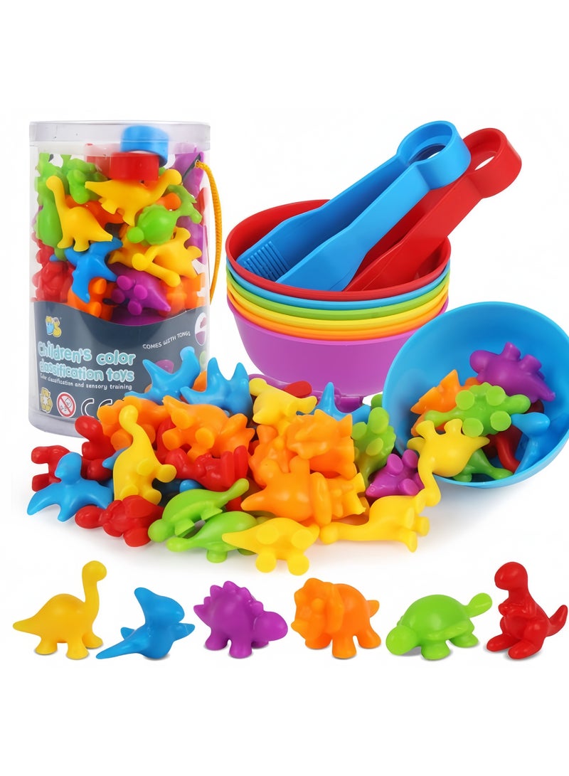 Beauenty Counting Matching Game, Sorting Toys with Sorting Bowl and Clip, Color Classification and Sensory Training Preschool Educational Learning Toys Set Gift for Toddlers Kids Boys Girls Ages 3+ (36Pcs Di  - Image 1