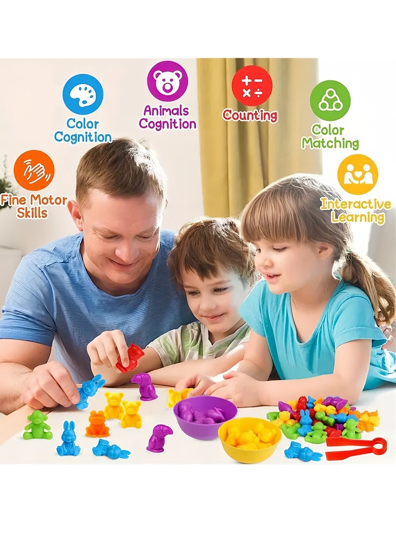 Beauenty Counting Matching Game, Sorting Toys with Sorting Bowl and Clip, Color Classification and Sensory Training Preschool Educational Learning Toys Set Gift for Toddlers Kids Boys Girls Ages 3+ (36Pcs Di  - Image 5