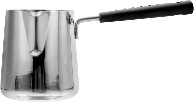Deepened Stainless Steel Saucepan with Pour Spout Small Oil Pot with Ergonomic Handle Rapid Heat Conduction Milk and Sauce Heating Pan for Kitchen Cooking - Image 1