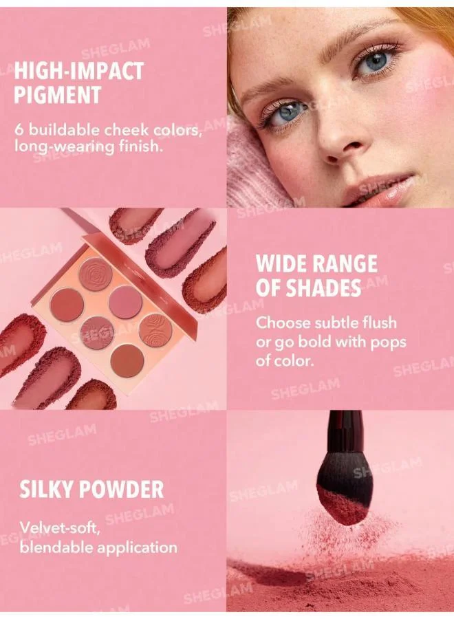 شيجلام Floral Flush Blush Palette-Blushing Bouquet