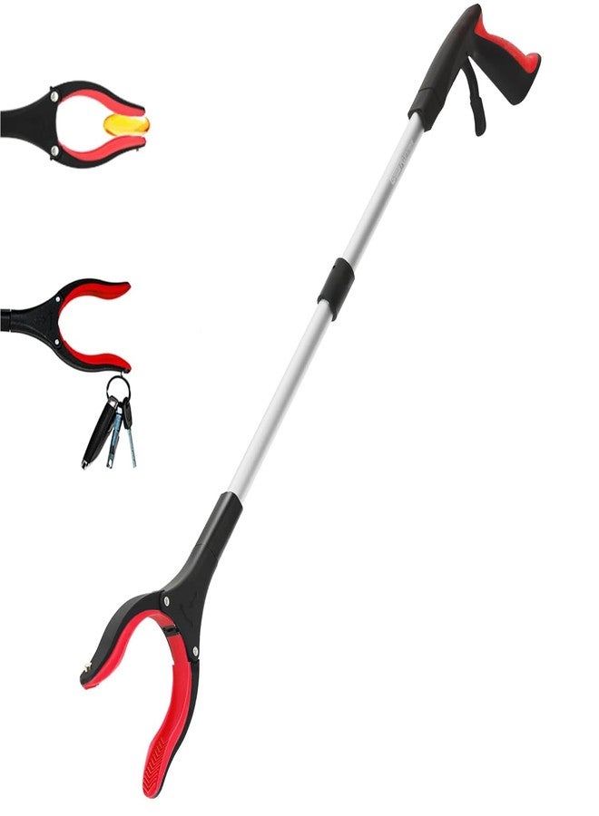 GNEY 32” Foldable Reacher Grabber Tool with Magnetic Tip-Heavy Duty Trash Picker Grabber with Rotating Anti-Slip Claws Lightweight Arm Extension Grabber for Elderly,Litter Pick Up,Home & Garden Use - Image 1