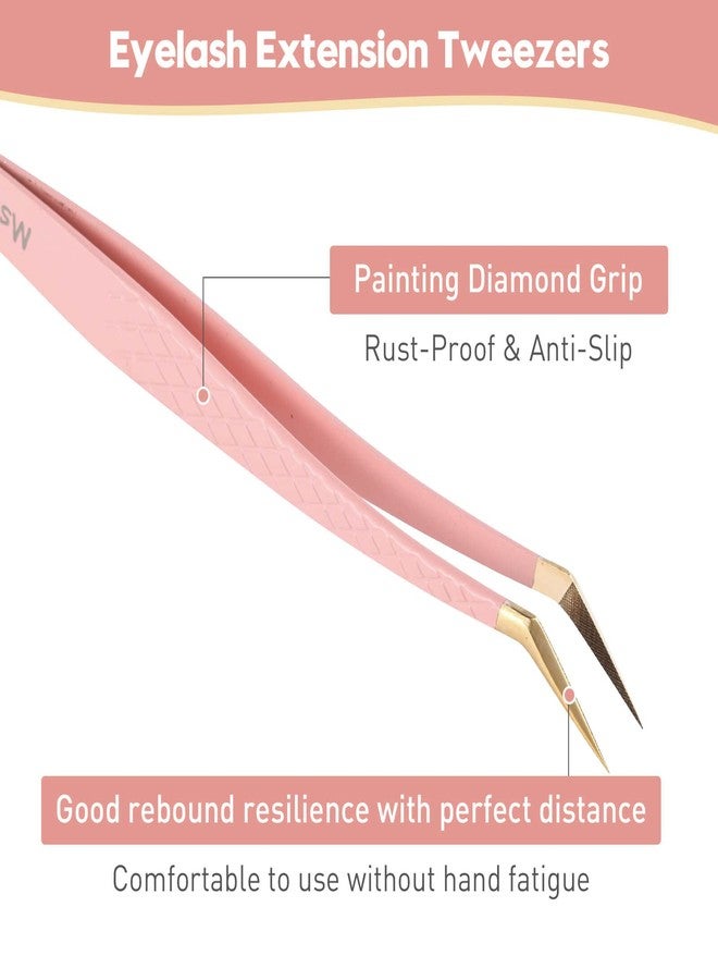 Ms.Queen Volume Tweezers for Eyelash Extensions, Fiber Tip Grip Lash Tweezers for Volume Lashes - Image 4