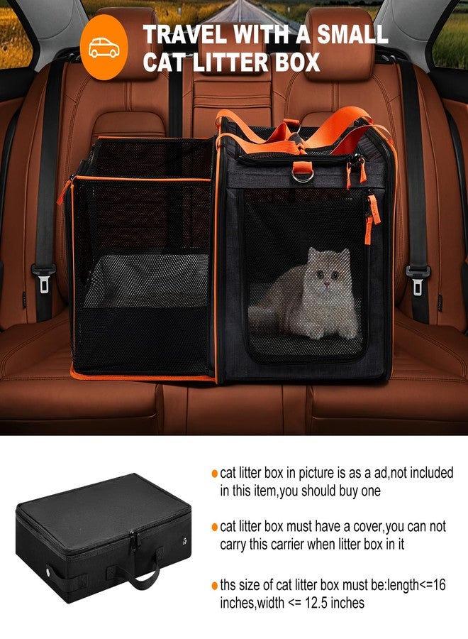 pidipiti 20 x 14 x 14 inches Expandable pet Carrier for 1 Large cat Under 25 lbs,2 Medium Cats 20 lbs+,cat Crate/Bag for Short Trip/Long Distance car Travel - Image 4