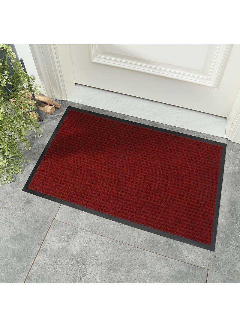 general Striped Water Absorption Entrance Door Mat Dark Red - Image 1