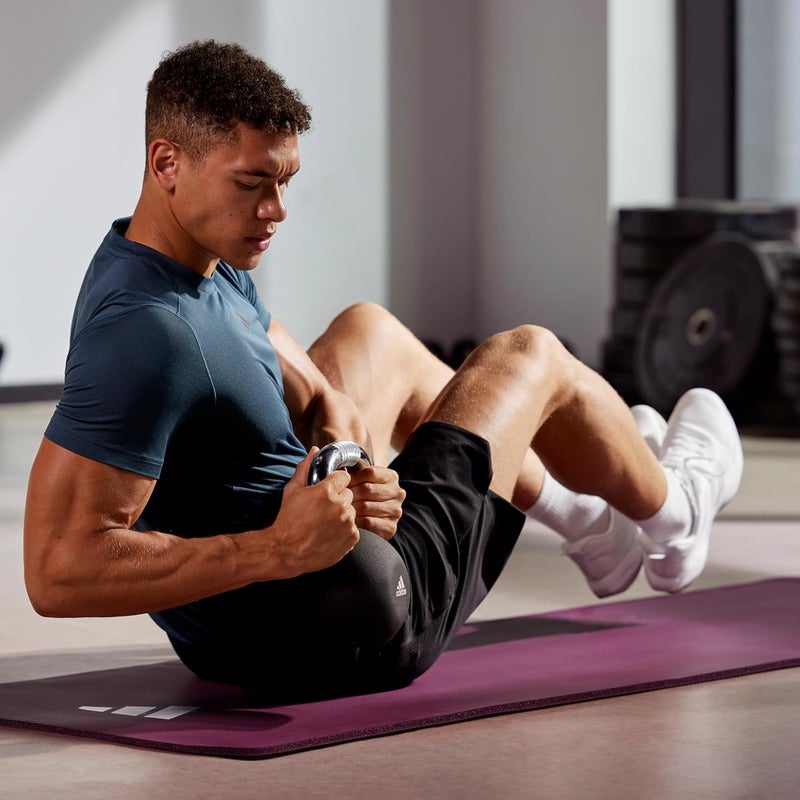 اديداس سجادة للياقة البدنية أديداس 10 مم – كستنائي، مبطنة ومقاومة للانزلاق لليوغا والبيلاتس والتمارين الرياضية - Image 5