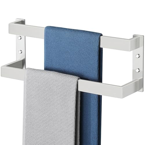 Alise Double Towel Bar 16 Towel Racks for Bathroom Wall Mounted SUS304 Stainless Steel Bathroom Towel Holder Modern Quick Drying Towel Hanger Brushed Nickel - Image 1