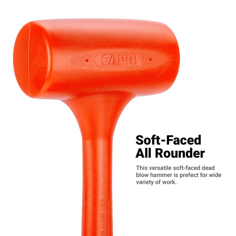 Capri Tools 10098 C098 Dead Blow Hammer Orange Pu, 3 lb - Image 3