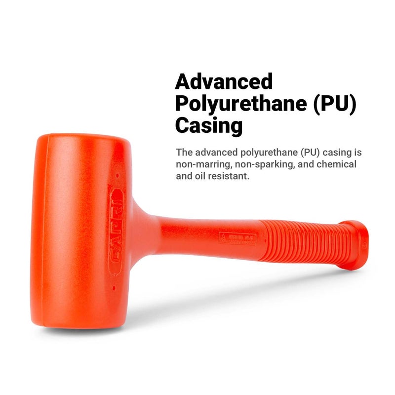 Capri Tools 10098 C098 Dead Blow Hammer Orange Pu, 3 lb - Image 4