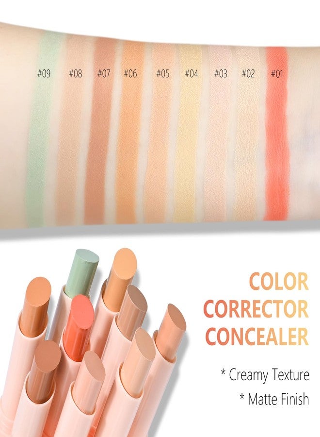 FREEORR Green Color Correcting Concealer Stick,Cover Redness Conceals Acne Marks Blemishes Color Corrector Pen,Smooth Buildable,2.5g/0.08oz,09 - Image 4