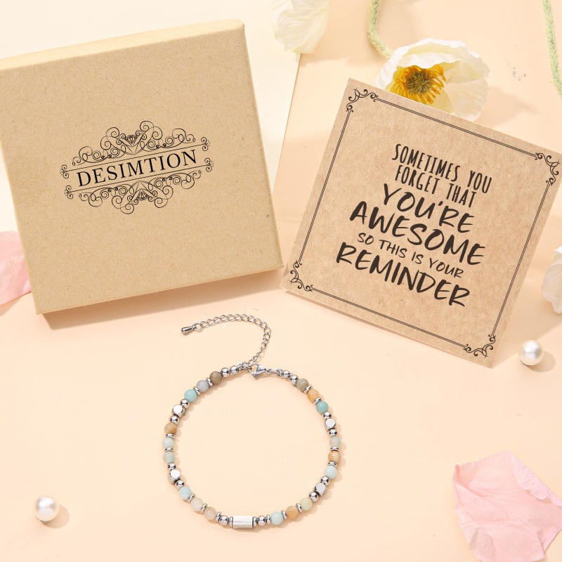 DESIMTION Gifts for Women, Beaded Bracelets for Women, Inspirational Bracelets for Teens Girls, Christmas Birthday Gifts for Mom, Her, Teens Girls,Best Friend, Sister, Wife, Daughter - Image 3