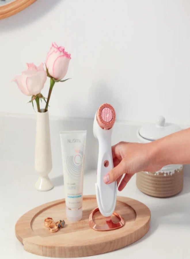 Nu Skin رأس علاج Nu Skin ageLOC LumiSpa iO باللون الوردي الذهبي | لطيف | سيليكون ناعم للبشرة الحساسة | تقنية تذبذب الميكرو نبضات | تنظيف عميق لبشرة متألقة - Image 2